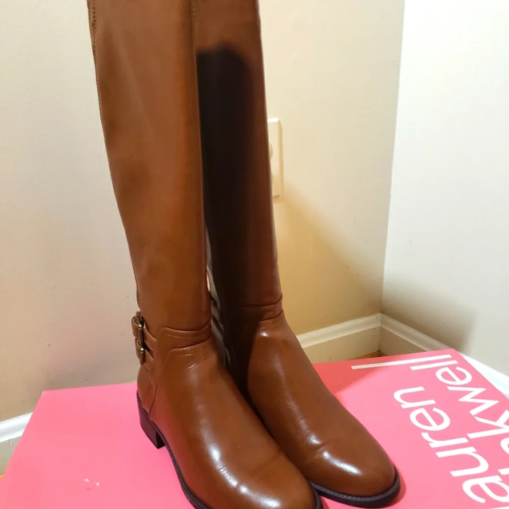 Lauren Blakwell Womens Lydia Riding Boot In Cognac Brown - Picture 4 of 10